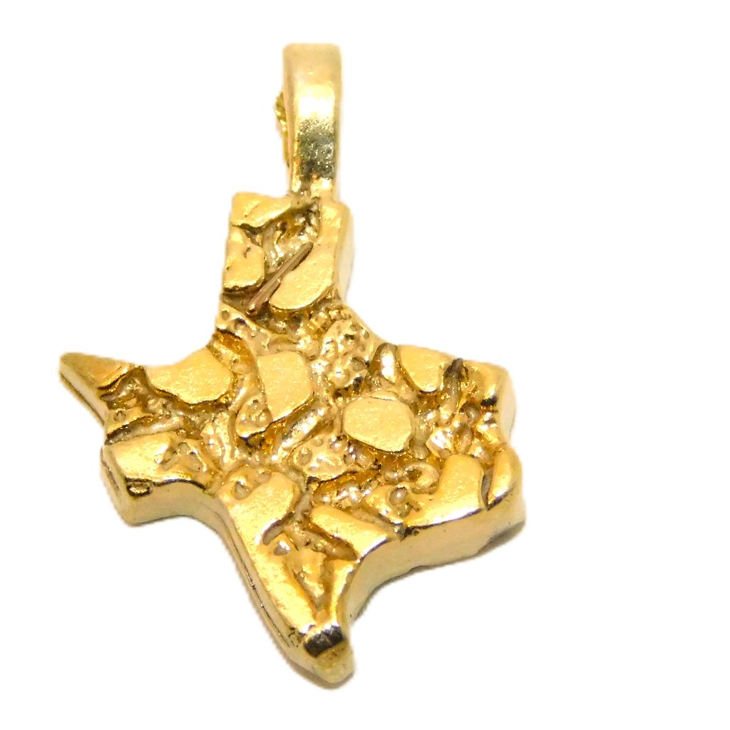 14k Yellow Gold State Of Texas Pendant Charm